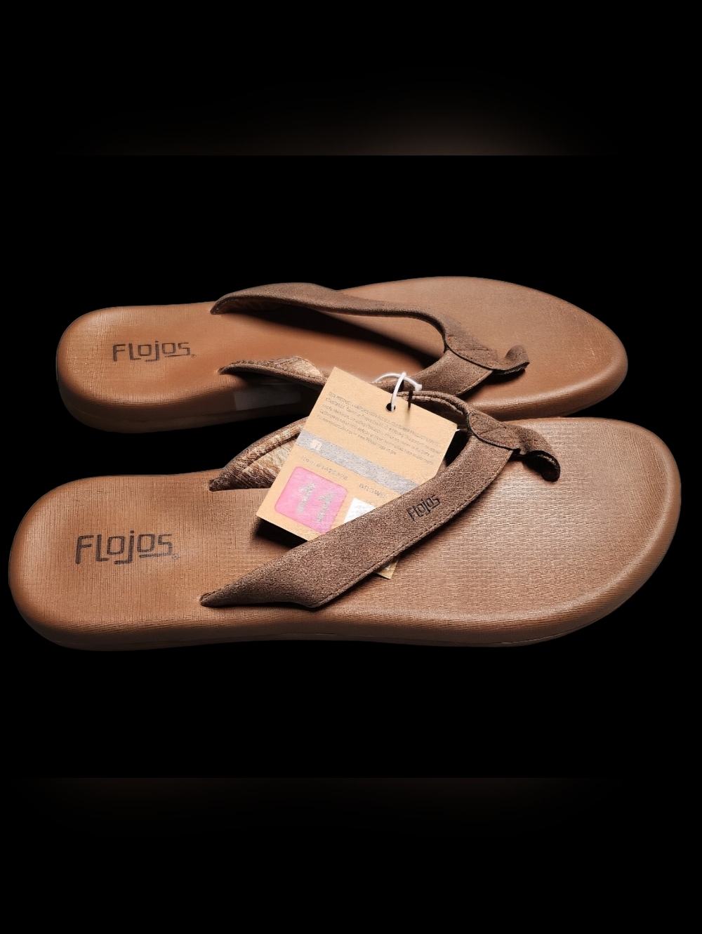 Flojos Women's Claire Flip Flop Sandals in Brown. Various Sizes. NWT - Picture 3 of 10